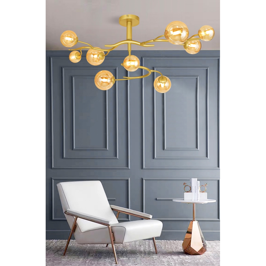 Brilagi - LED Surface-mounted chandelier MISTEL 9xG9/3W/230V gold