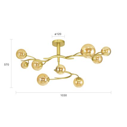 Brilagi - LED Surface-mounted chandelier MISTEL 9xG9/3W/230V gold