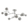 Brilagi - LED Surface-mounted chandelier MISTEL 9xG9/3W/230V shiny chrome/smoky
