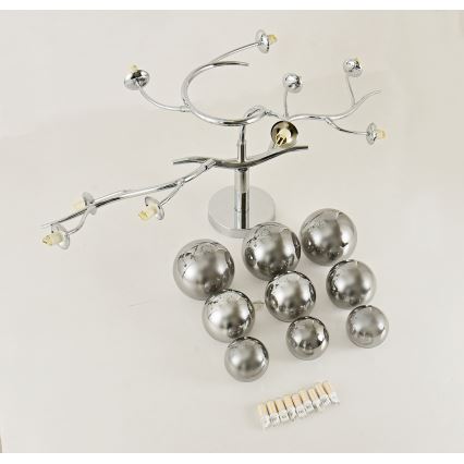 Brilagi - LED Surface-mounted chandelier MISTEL 9xG9/3W/230V shiny chrome/smoky