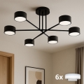 Brilagi - LED Surface-Mounted Chandelier MONO 6xGX53/12W/230V Black