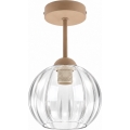 BRILAGI - LED Surface-Mounted Chandelier RETRO GLASS 1xE27/60W/230V Ø 18 cm beige/clear