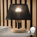 Brilagi - LED Table lamp ANTHONY 1xE14/40W/230V oak/black