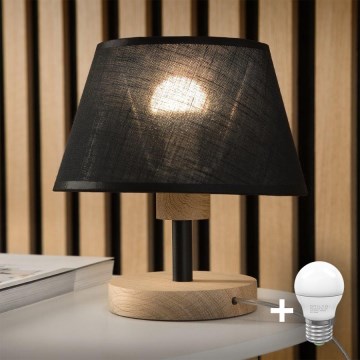 Brilagi - LED Table lamp ANTHONY 1xE14/40W/230V oak/black