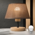 Brilagi - LED Table lamp ANTHONY 1xE14/40W/230V oak/brown