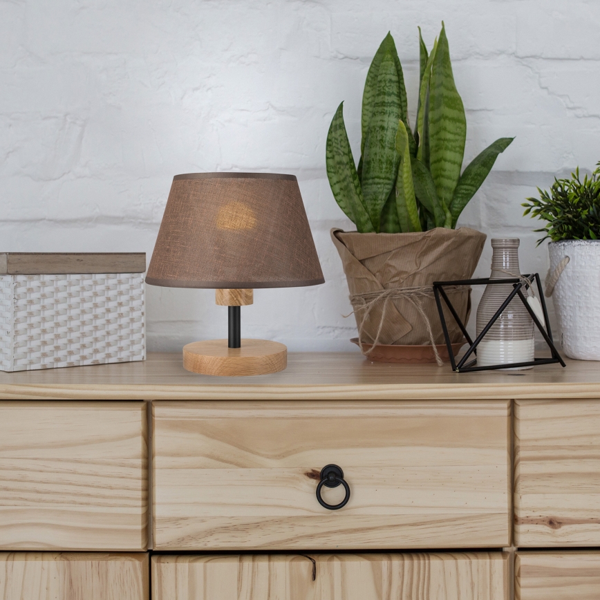 Brilagi - LED Table lamp ANTHONY 1xE14/40W/230V oak/brown