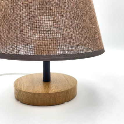 Brilagi - LED Table lamp ANTHONY 1xE14/40W/230V oak/brown