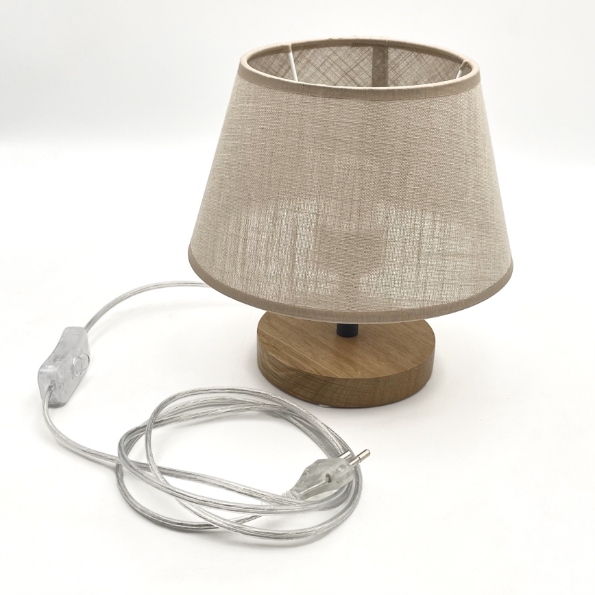 Brilagi - LED Table lamp ANTHONY 1xE27/60W/230V oak/beige