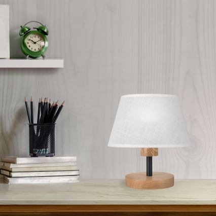 Brilagi - LED Table lamp ANTHONY 1xE27/60W/230V oak/white