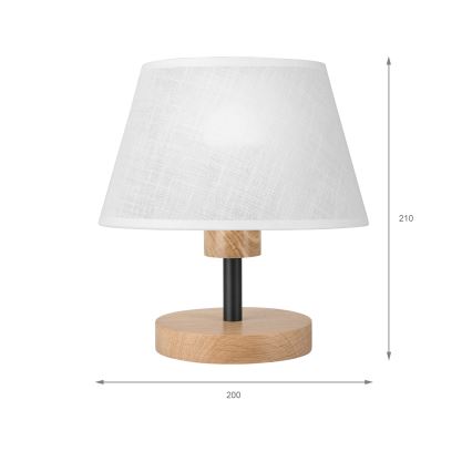Brilagi - LED Table lamp ANTHONY 1xE27/60W/230V oak/white