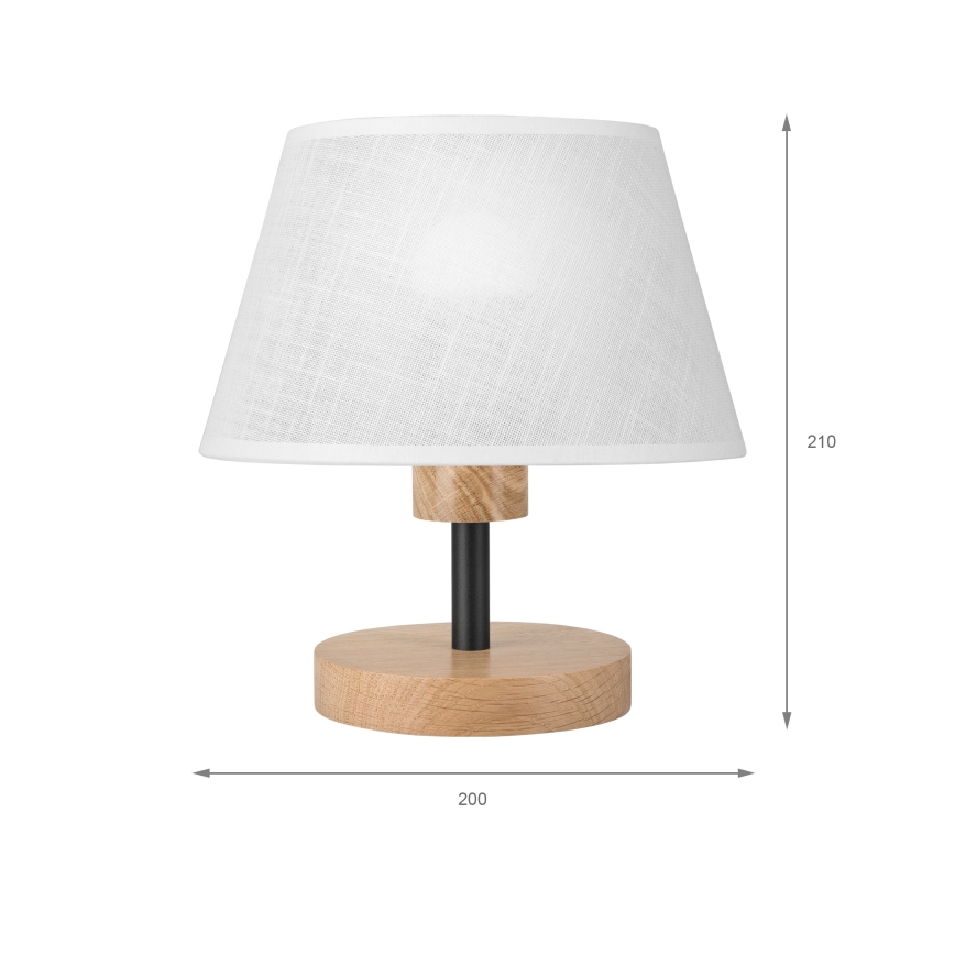 Brilagi - LED Table lamp ANTHONY 1xE27/60W/230V oak/white