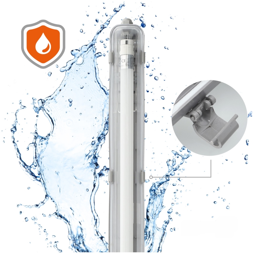BRILAGI - LED Dustproof Industrial Fluorescent Luminaire OPTIMA T8 1xG13/18W/230V 4000K IP65 128 cm