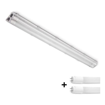 BRILAGI - OPTIMA T8 LED technical dustproof fluorescent luminaire, 2xG13/18W/230V, 4000K, IP65, 128 cm - pallet of 110 pcs