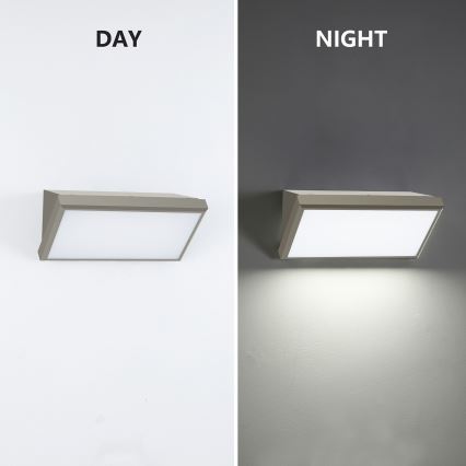 Brilagi - LED Outdoor Wall Light with Sensor TRIANGLE LED/20W/230V Grey IP65
