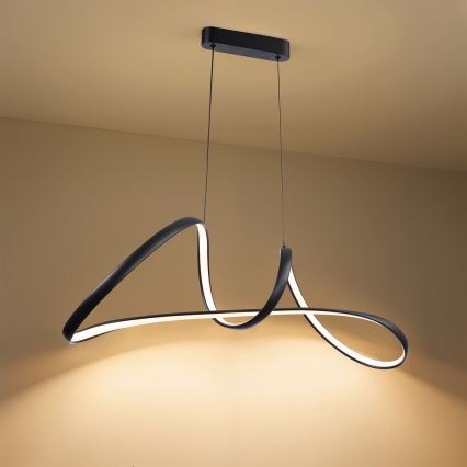 Brilagi - Dimmable LED Cable Pendant TWISTER LED/60W/230V 3000-6000K Black + Remote Control