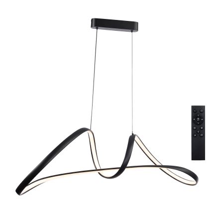 Brilagi - Dimmable LED Cable Pendant TWISTER LED/60W/230V 3000-6000K Black + Remote Control
