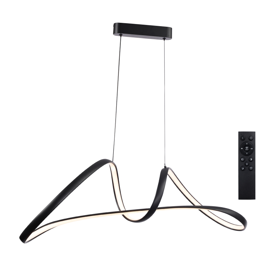 Brilagi - Dimmable LED Cable Pendant TWISTER LED/60W/230V 3000-6000K Black + Remote Control