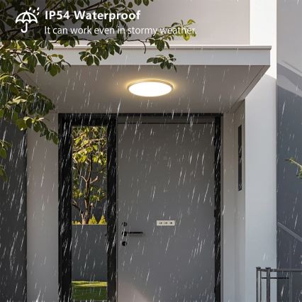 Brilagi - ULTRA SLIM LED Bathroom Ceiling Light, 18W/230V, Ø 30 cm, Gold, IP54