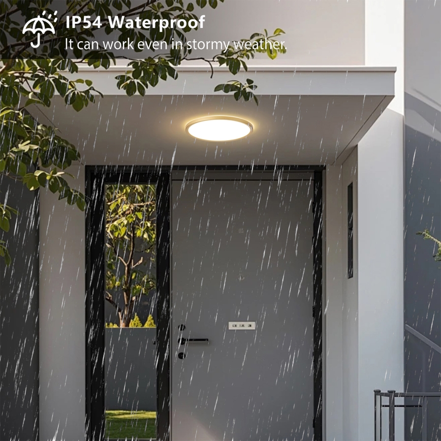 Brilagi - ULTRA SLIM LED Bathroom Ceiling Light, 18W/230V, Ø 30 cm, Gold, IP54