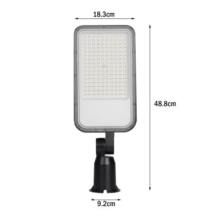 Brilagi - URBANLIGHT LED Outdoor Street Light with Adjustable Joint, 100W/230V, Black, IP65