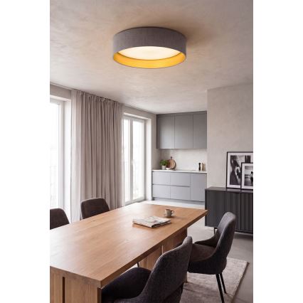 BRILAGI - LED Ceiling Light VELVET SIMPLE LED/24W/230V 3000K Ø45 cm grey/gold