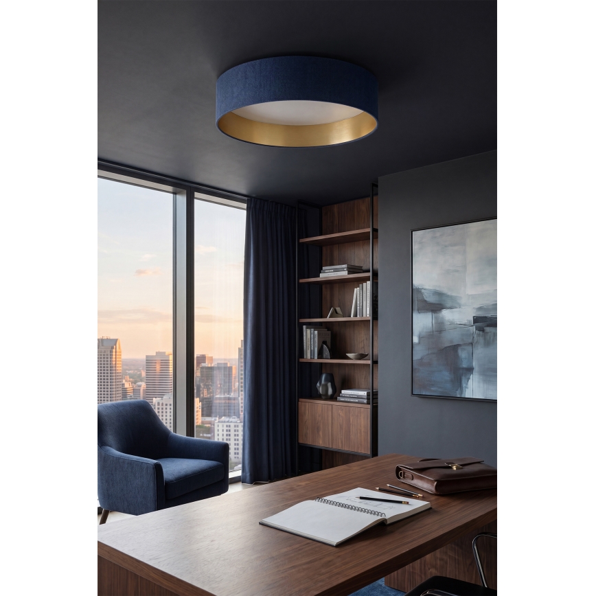 Brilagi - VELVET VARI LED Ceiling Light / 24W / 230V / 3000/4000/6500K / Ø 45 cm / blue/gold