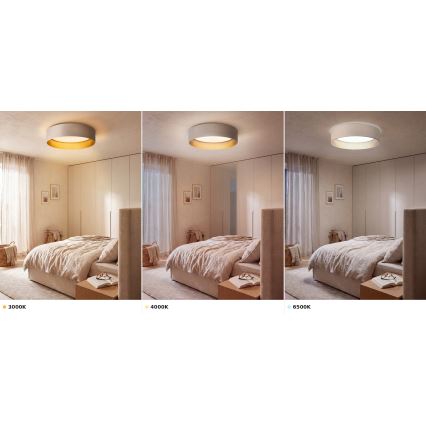 BRILAGI - LED Ceiling Light VELVET VARI LED/24W/230V 3000/4000/6500K Ø 45 cm cream/gold