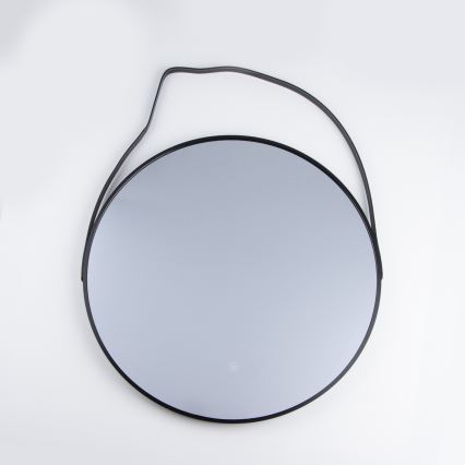 Brilagi - VERESE LED Bathroom Mirror LED/19W/230V Ø 60 cm Black IP44 CRI 90 Dimmable + CCT