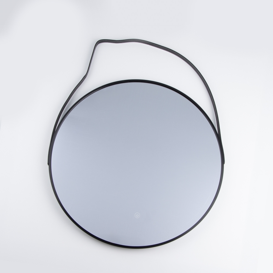 Brilagi - VERESE LED Bathroom Mirror LED/19W/230V Ø 60 cm Black IP44 CRI 90 Dimmable + CCT