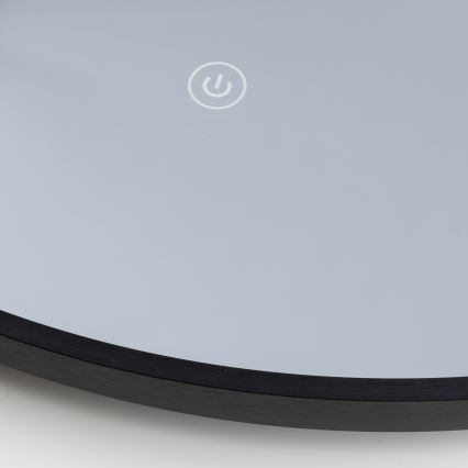 Brilagi - VERESE LED Bathroom Mirror LED/19W/230V Ø 60 cm Black IP44 CRI 90 Dimmable + CCT