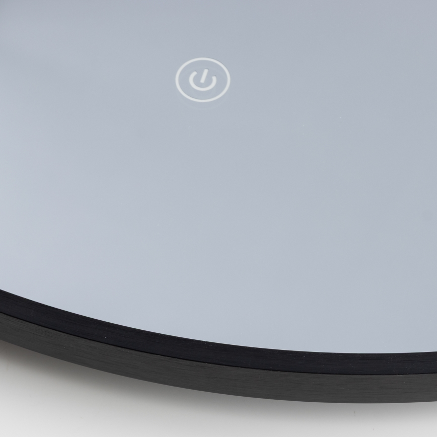 Brilagi - VERESE LED Bathroom Mirror LED/19W/230V Ø 60 cm Black IP44 CRI 90 Dimmable + CCT