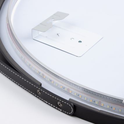 Brilagi - VERESE LED Bathroom Mirror LED/19W/230V Ø 60 cm Black IP44 CRI 90 Dimmable + CCT