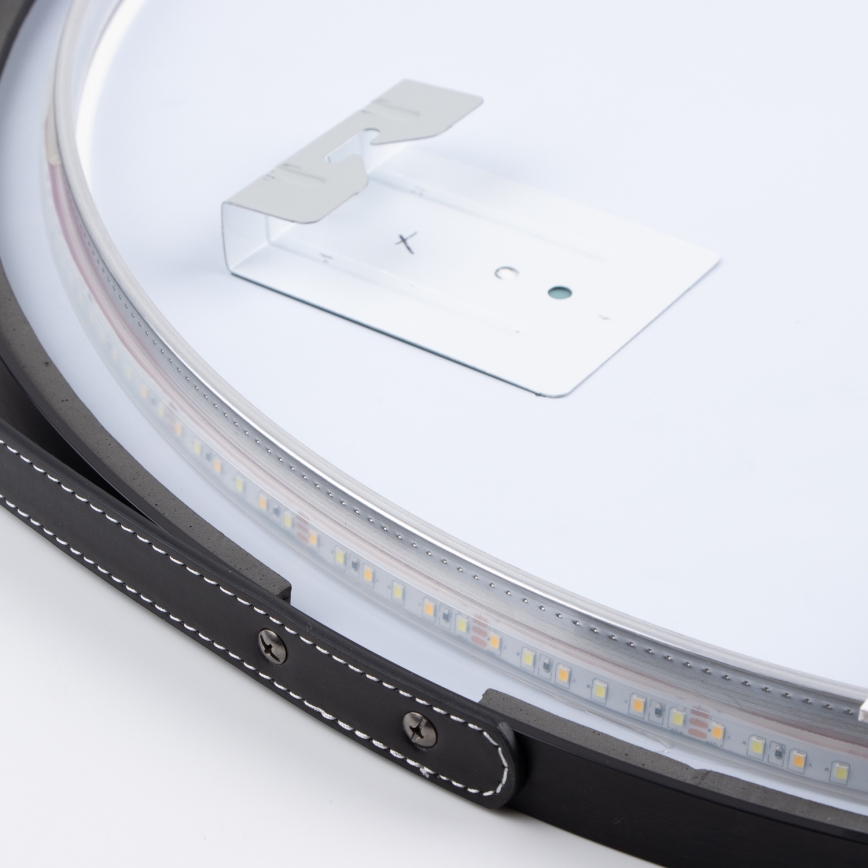 Brilagi - VERESE LED Bathroom Mirror LED/19W/230V Ø 60 cm Black IP44 CRI 90 Dimmable + CCT