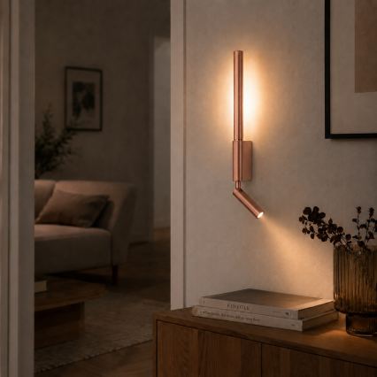 BRILAGI - LED Wall Spotlight VIXON LED/3W/230V + LED/5W bronze CRI 90