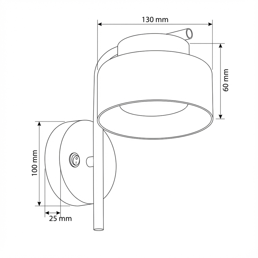 Brilagi - LED Wall lamp AURA LUX 1xGX53/30W/230V black/smoked