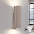 Brilagi - LED Wall Lamp CRESTO 2xGU10/10W/230V 20 cm taupe