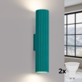 Brilagi - LED Wall Lamp CRESTO 2xGU10/10W/230V 30 cm Turquoise