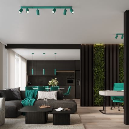 Brilagi - LED Wall Lamp CRESTO 2xGU10/10W/230V 30 cm Turquoise