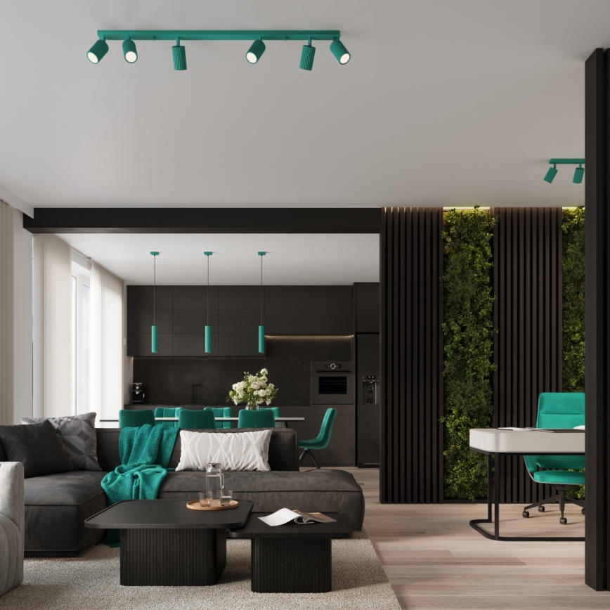 Brilagi - LED Wall Lamp CRESTO 2xGU10/10W/230V 30 cm Turquoise