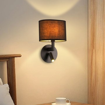 Brilagi - LED Wall lamp DAYA 1xE14/40W/230V + LED/3W black