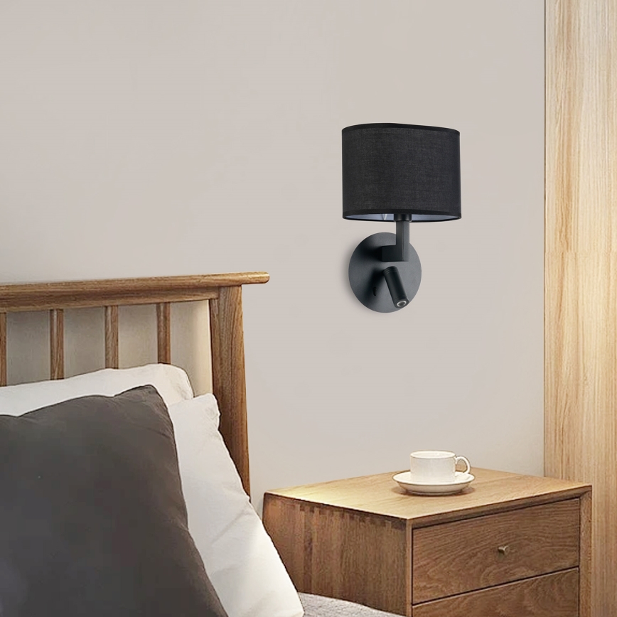 Brilagi - LED Wall lamp DAYA 1xE14/40W/230V + LED/3W black