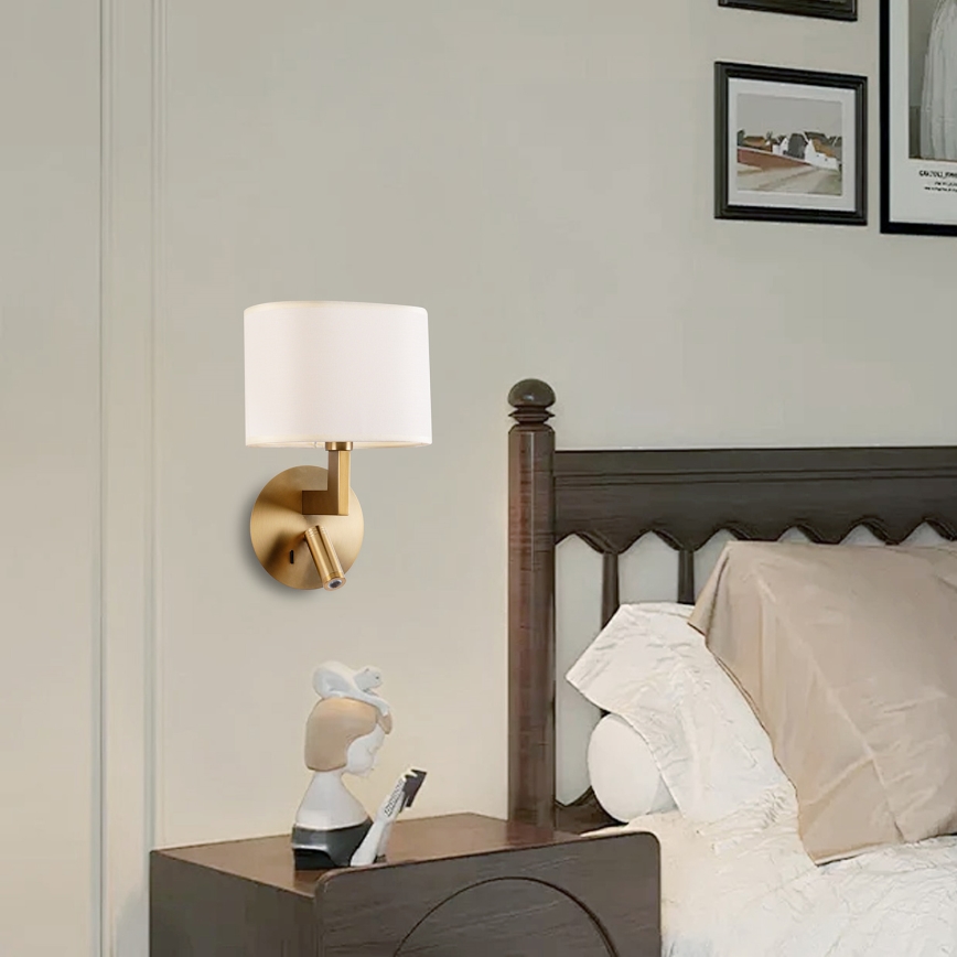 Brilagi - LED Wall lamp DAYA 1xE14/40W/230V + LED/3W creamy/gold