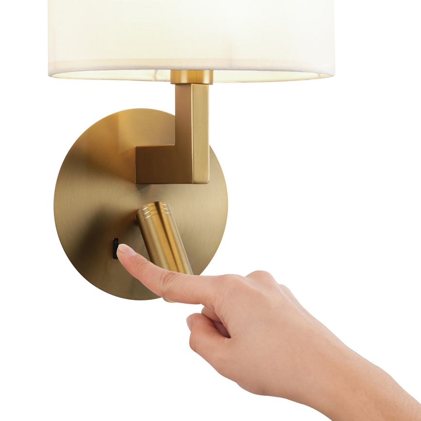 Brilagi - LED Wall lamp DAYA 1xE14/40W/230V + LED/3W creamy/gold