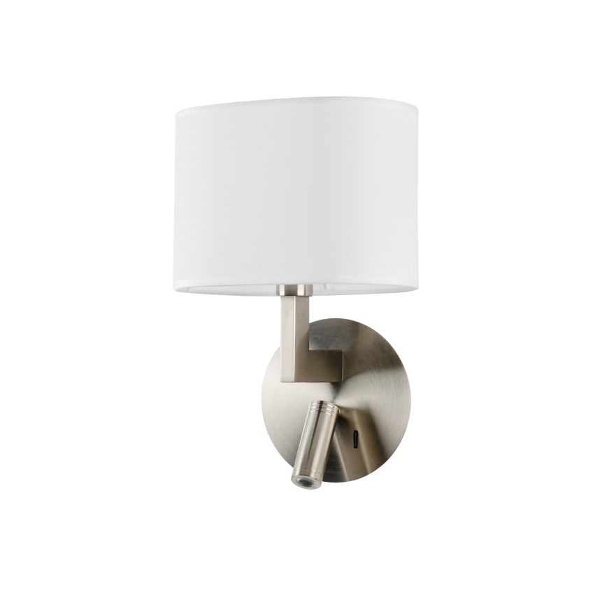 Brilagi - LED Wall lamp DAYA 1xE14/40W/230V + LED/3W white/matte chrome