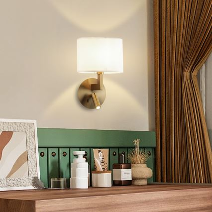 Brilagi - LED Wall lamp DAYA 1xE14/40W/230V + LED/3W white/matte chrome