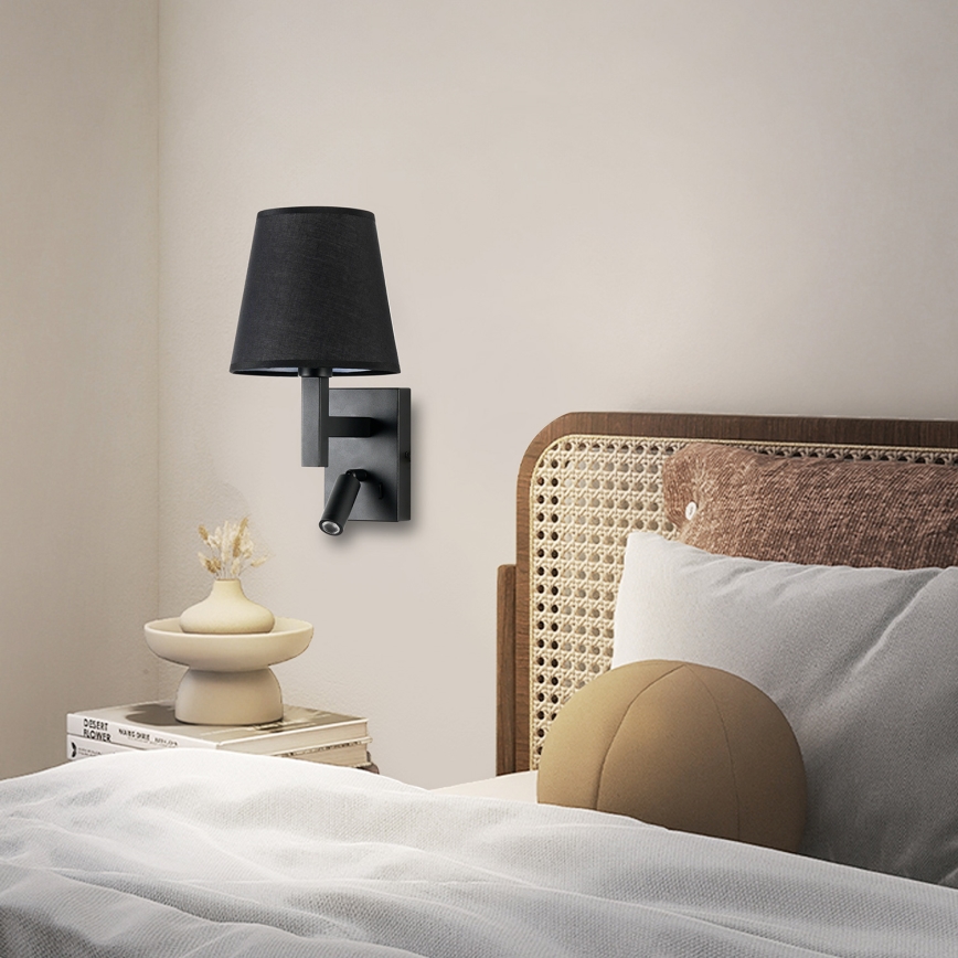 Brilagi - LED Wall lamp DEYA 1xE14/40W/230V + LED/3W black