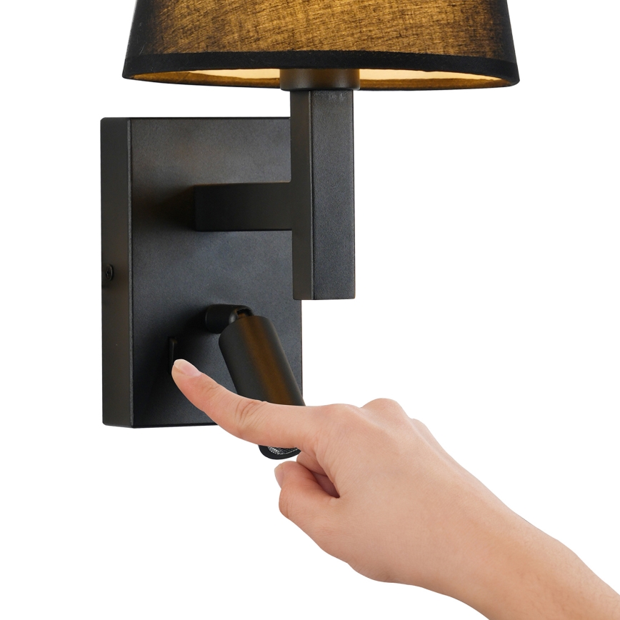 Brilagi - LED Wall lamp DEYA 1xE14/40W/230V + LED/3W black