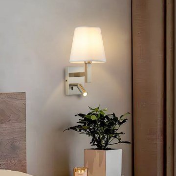 Brilagi - LED Wall lamp DEYA 1xE14/40W/230V + LED/3W white/matte chrome