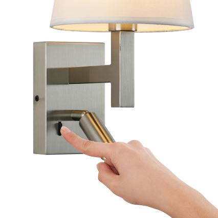 Brilagi - LED Wall lamp DEYA 1xE14/40W/230V + LED/3W white/matte chrome