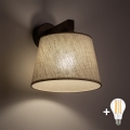 BRILAGI - LED Wall lamp LATTE 1xE27/15W/230V pine/beige